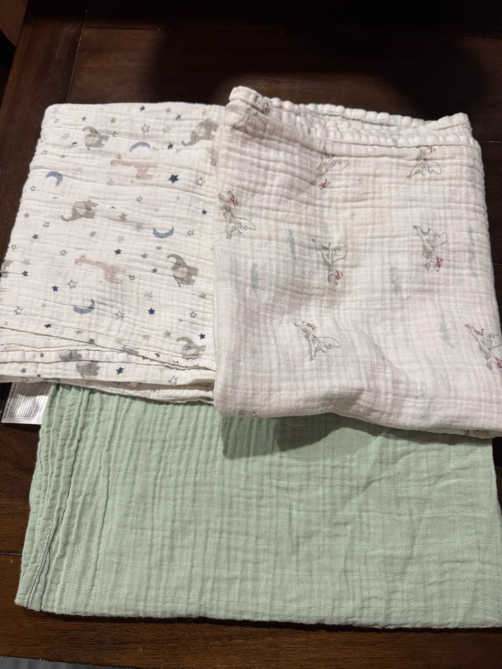 Soft Muslin Blanket Swaddle Trio